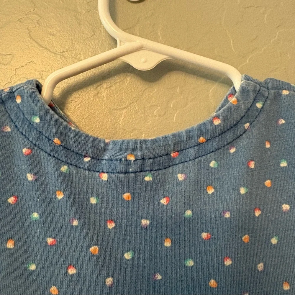 Carter's vintage blue fish button and patch dress size 5